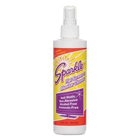 Sparkle Flat Screen & Monitor Cleaner, Pleasant Scent, 8 oz Bottle 50108EA